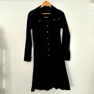 Hardtail Black Corduroy button front jacket/dress
Long sleeve Size Medium